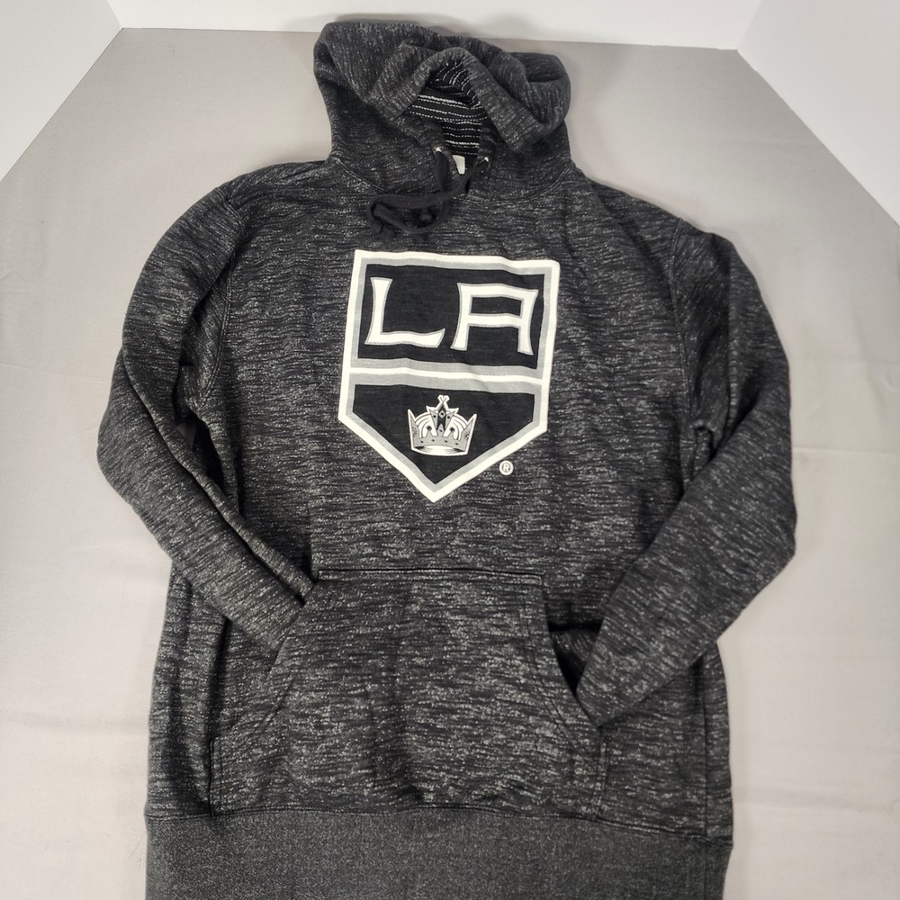 Rinky‎ LA Kings NHL Hockey Hoodie Charcoal Gray Space Dye Marled Mens Medium
